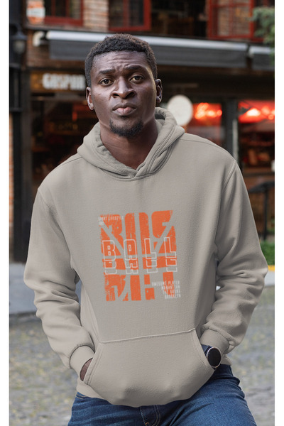 Tshirto BALL LIFE Φούτερ με κουκούλα με εμπριμέ 3 κλωστές μαύρο/μπεζ/ναυτικό μπλουζάκι με κουκούλα