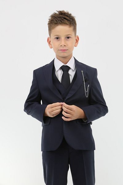 SIRRI Boy's Navy and White Special Occasion Suit - Stylish Choice for Wedding and Circumcision