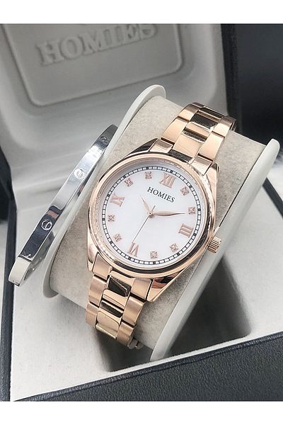 Homies Women's Watch New Season with Steel Bracelet Gift Hmse- 202062244