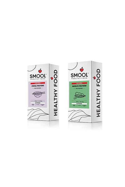 SMOOL Protein Set of 2 (Rice Protein 500 Gr Peace Protein 500 Gr) - Vegan, Additive-Free, Gluten-Free