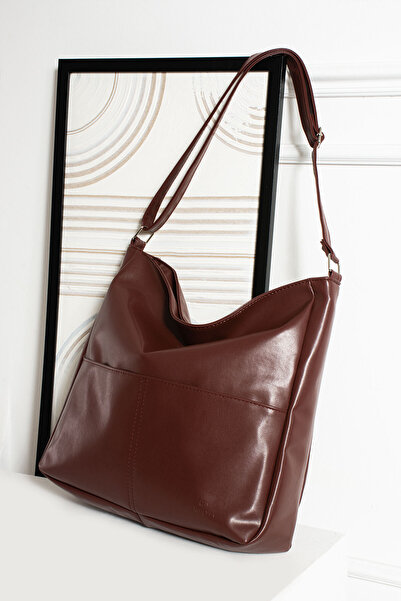 İAMBTŞY Γυναικεία τσάντα ώμου Casual με μαλακή δερμάτινη επένδυση