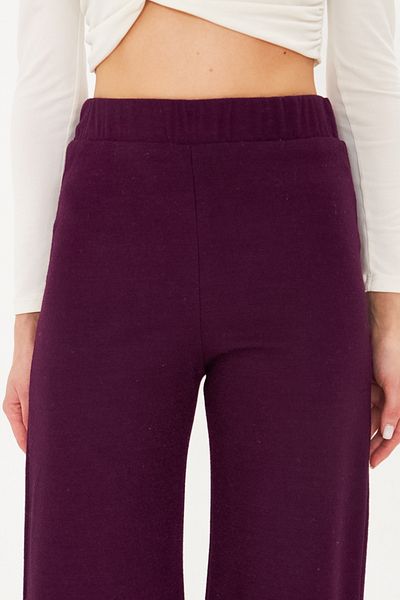 armonika Pantaloni cu cusături căptușiți cu talie elastică violet pentru femei ARM-25K 001092