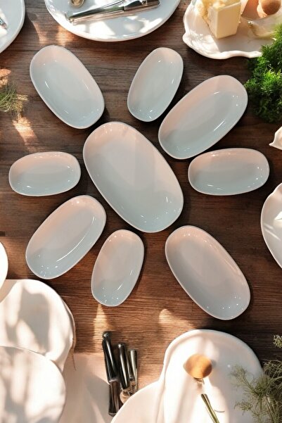 Limboda Bonna Porcelain Breakfast Boat Service Set-9 Piece Service Set