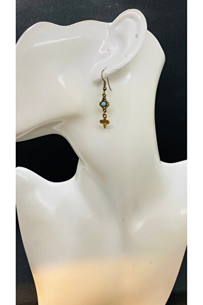 Porsuk Alternatif El yapımı pirinç aparatlı küpe