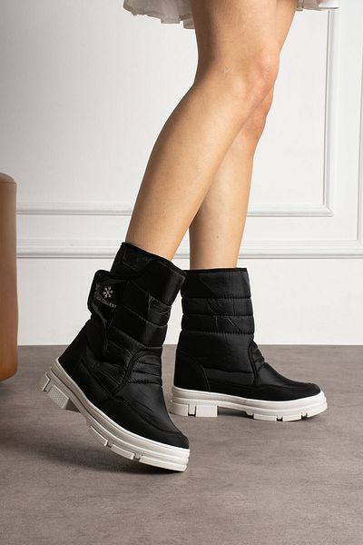 HKM shoes New Season Comfortable Fiber Thermo Sole Wedge Heel Γυναικείες ελαφριές καθημερινές μπότες χιονιού