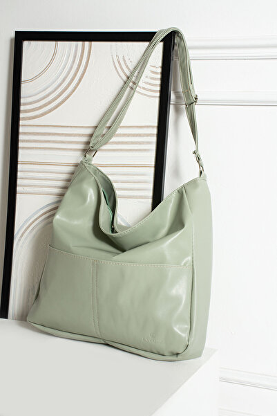 İAMBTŞY Geantă de umăr de damă, căptușită din piele moale