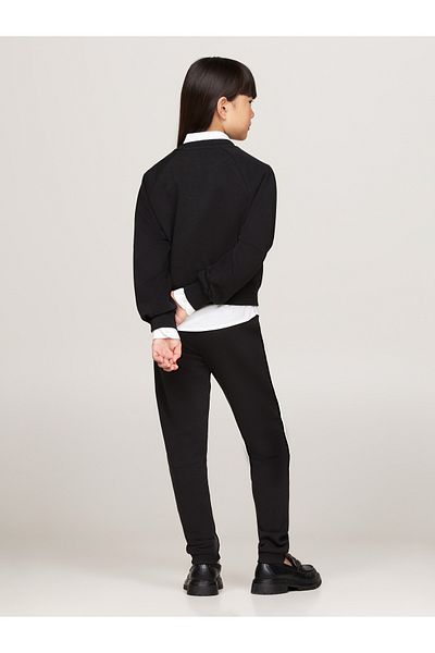 Tommy Hilfiger Tommy Hilfiger Black Round Neck Full Sleeve Printed Sweatpants Set
