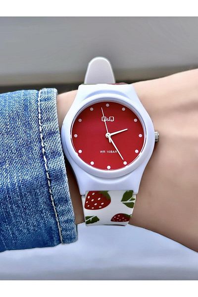 Q&Q Unisex Waterproof Plastic Cord Wrist Watch