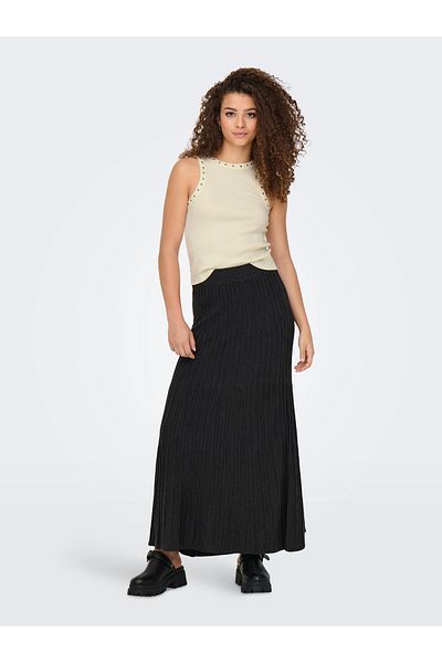 ONLY ONLTESS High Waist A-Line Slim Fit Knitwear Maxi Skirt - Elastic Waist