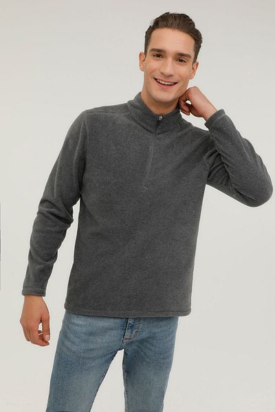 Kinetix Zippered Collar Fleece 2pr Anthracite Men's Fleece