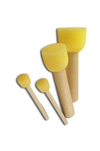 Rich 4'lü Sünger Ponpon Fırça Seti