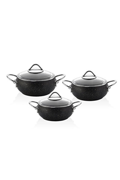 MuratogluHome BLACK LINE 6 PRC GÜVEÇ MİDİ SET