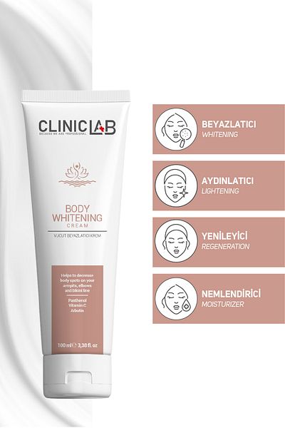 Cliniclab كريم تبييض وتفتيح الجسم 100 مل