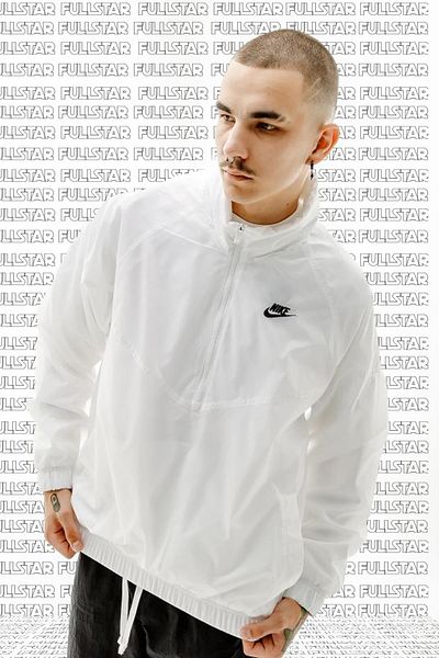 Nike Windrunner Loose Fit Ανδρικό Μπουφάν με μισό φερμουάρ Loose Fit Ανδρικό μπουφάν χωρίς επένδυση Λευκό