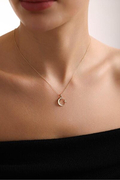 Tufanlar Kuyumculuk 14 Ayar Altın Ay Yıldız Kolye