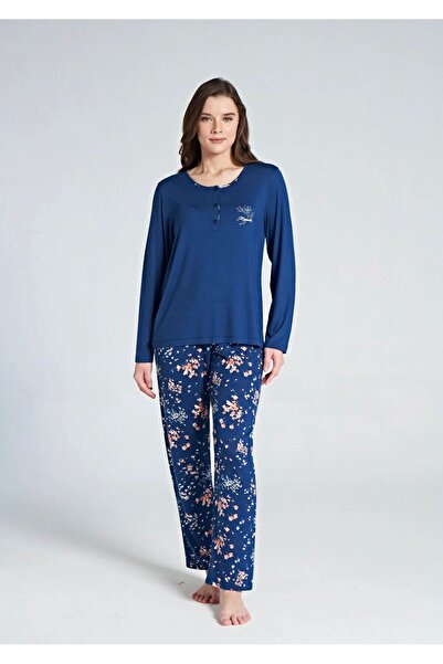 İpek Women's Long Sleeve Plus Size Pajama Set