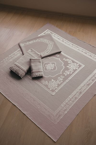 GONCA TEKSTİL 80 X 135 Seamless Etamine Single Prayer Rug Embroidered Fabric