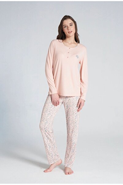İpek Women's Long Sleeve Plus Size Pajama Set