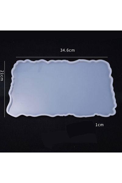 Generic قالب سيليكون لصينية فنية من الراتينج مقاس 21×35 F-585