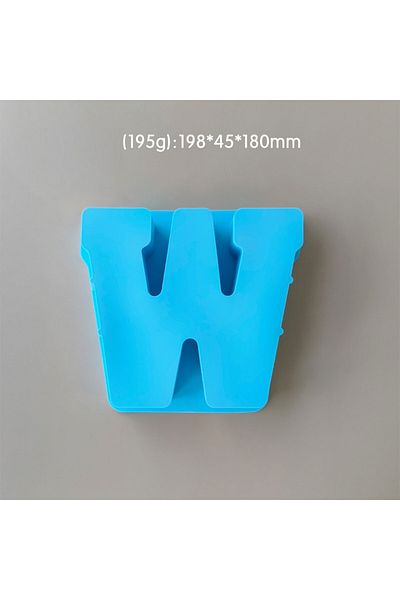 Generic قالب سيليكون راتنج وصابون حرف W كبير
