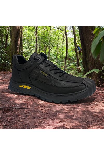 Voyager Ανδρικά δερμάτινα αθλητικά παπούτσια Haki̇ - Black Toupe 1040