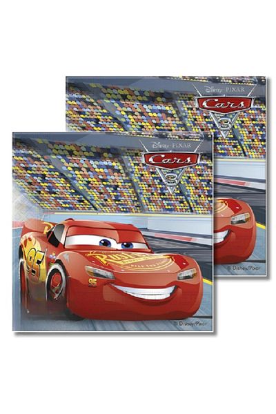 BalonEvi 20-Piece Cars-Cars Thema Double Layered Paper Napkin