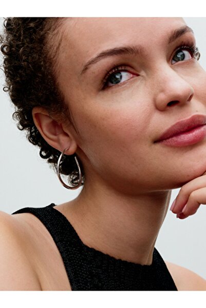 Pandora Doğal Şekilli 42 mm Açık Halka Küpeler