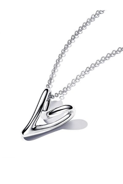 Pandora Doğal Şekilli Kalp Kolye Uçlu Kolye