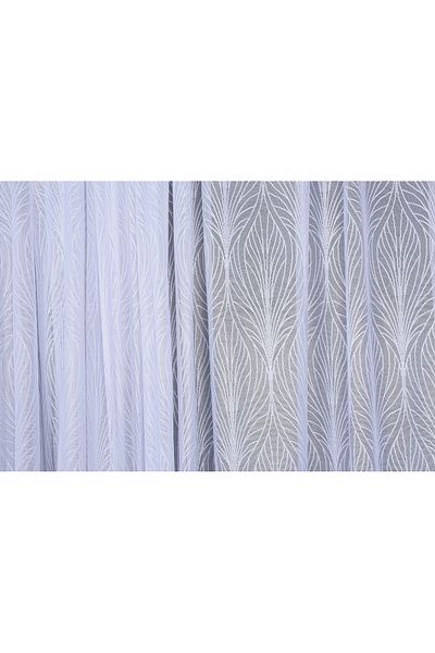 AKÇA TEKSTİL Kdk 2580 Pattern White Color Single Wing Pre-Sewn Pleated Background Curtain 300*260cm
