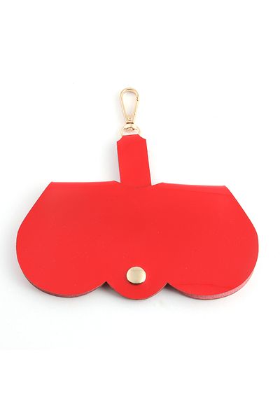 Angel Eyes Velvet Glasses Case - Fashionable and Functional Organizer Bag with Metal Buttons and Hooks