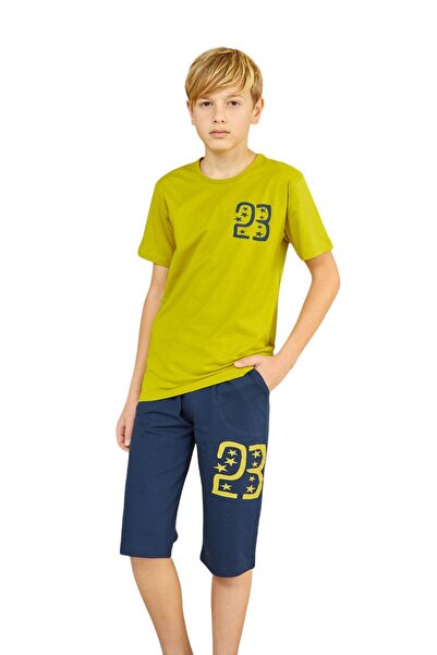 Weweus Set de pijamale pentru băieți muștar 814