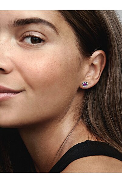 Pandora Mor Sonsuzluk Sarmalı Çivi Küpe