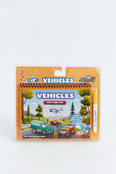 Magic Water Sihirli Boyama Kitabı Water Magic Book Özel Sulu Kalem ile Vehicl...