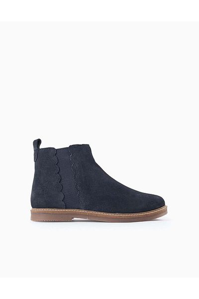 Ziddy CHELSEA SUEDE BOOTS FOR GIRLS DARK BLUE