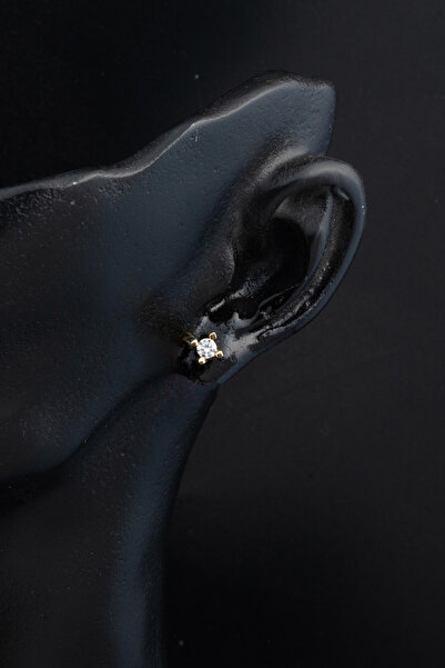 Bilezikci 14 Ayar Klasik Tektaş Altın Kolye Küpeli Set