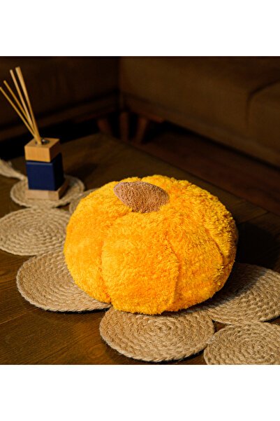 Özgüner Oyuncak Pabtex Dekoratif Peluş Kabak Yastık - 30 cm, Şık Ev Dekorasyonu