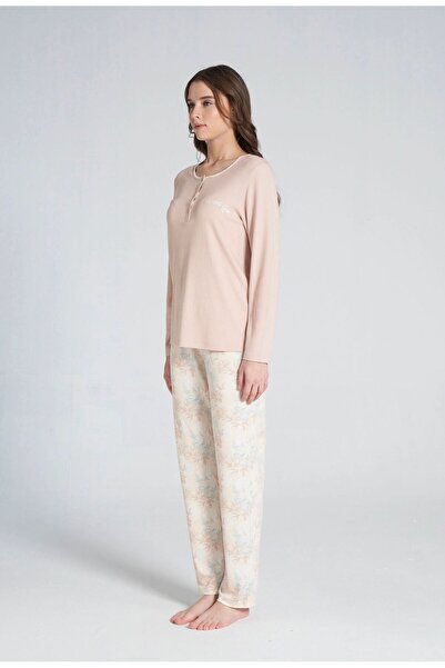 İpek Women's Long Sleeve Plus Size Pajama Set