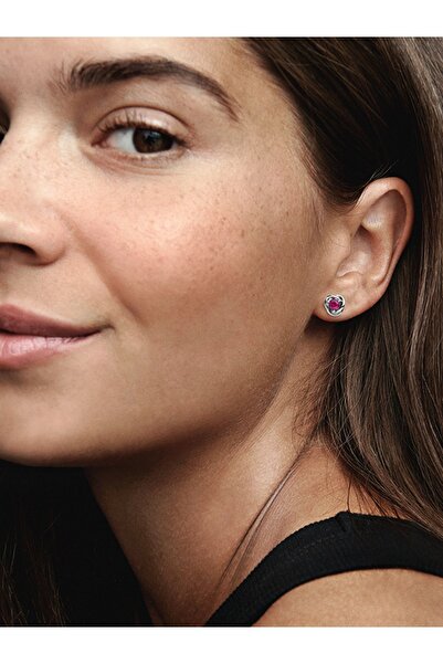 Pandora Pembe Sonsuzluk Sarmalı Çivi Küpe