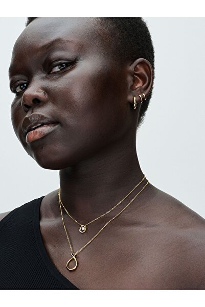 Pandora Doğal Şekilli Pavé Yuvarlak ve İşlenmiş Tatlı Su Kültür İncisi Kolye