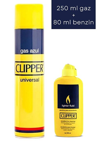 Clipper Çakmak Gazı 250 ml Benzin Set 80 ml