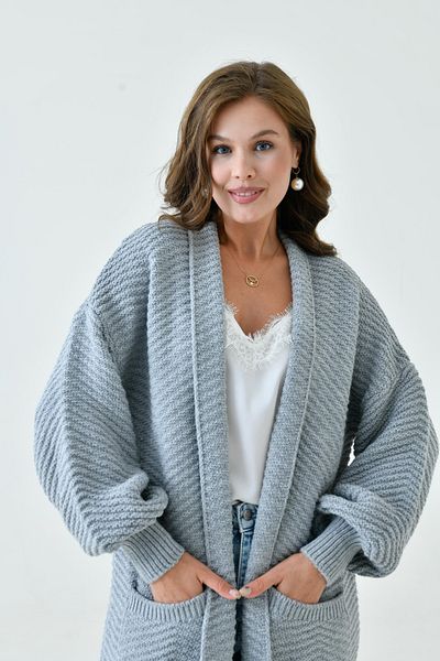 NİSUM MODA Nisum Cross Knitted Thick Cardigan
