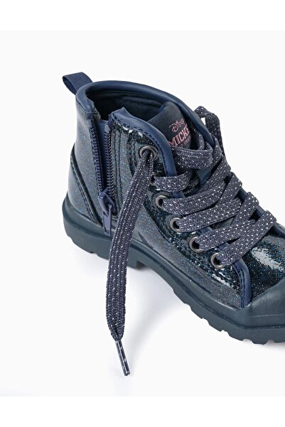 Ziddy SHINY BOOTS FOR BABY GIRLS 'MINNIE' DARK BLUE