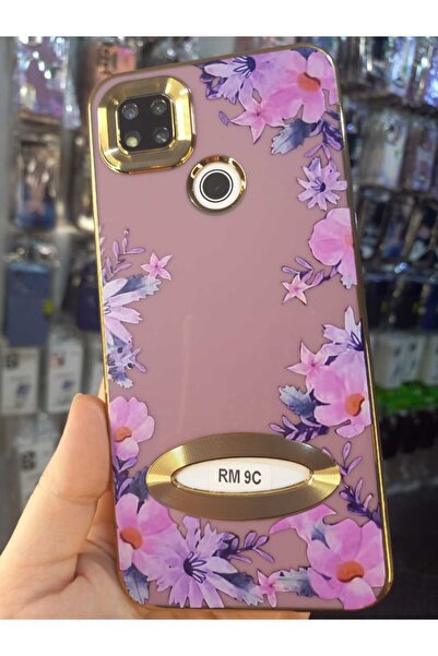TNP TECH Xiaomi Redmi 9C Uyumlu Kılıf . Harika çiçek desenli, renkli altın re...