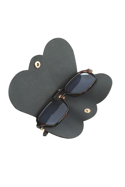 Angel Eyes Velvet Glasses Case - Fashionable and Functional Organizer Bag with Metal Buttons and Hooks