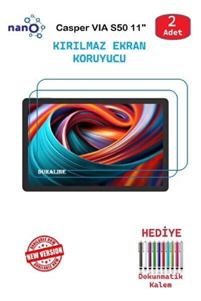 DUHALINE Casper VIA S50  11" İçin Nano Ekran Koruyucu 9h Esnek 2 ADET