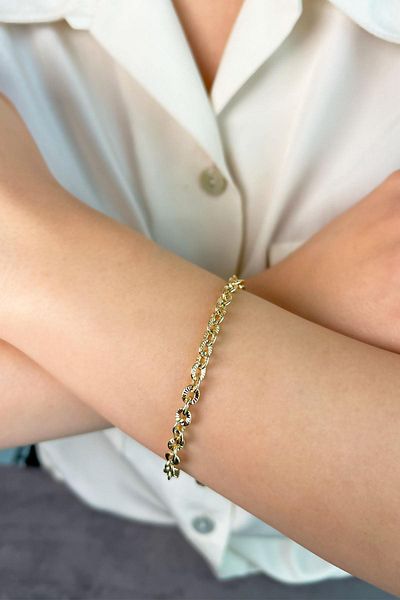 Sose Moda Xuping Tiny Imprint - Ring Bracelet, Gold Color
