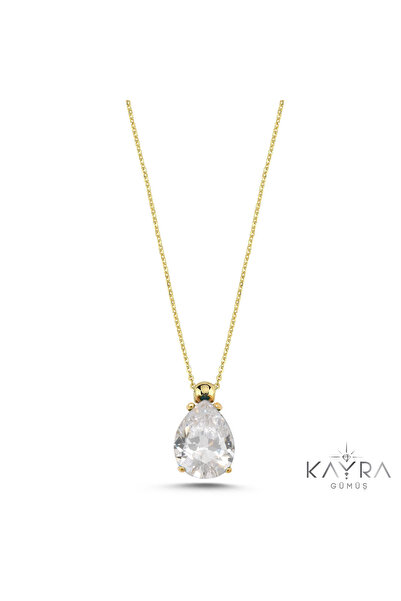 Kayra Mücevher Kuvars Taşlı Gümüş Kolye GM20