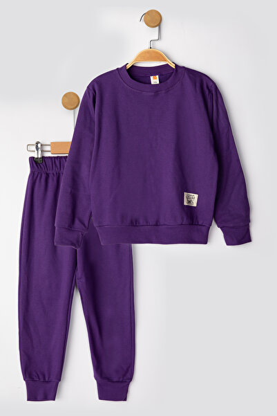 MUTTİ Basic Embroidered 2 Thread Crew Neck Εποχιακή παιδική φόρμα