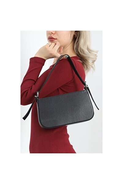 İncim Чорна мінімалістична сумочка через плече та ручна сумка