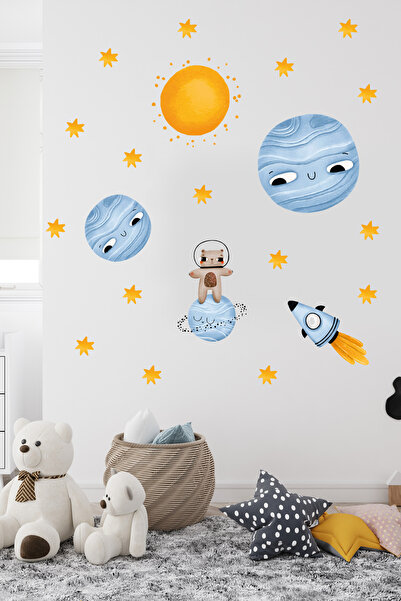 esatoys Space Themed Kids Room Sticker Set